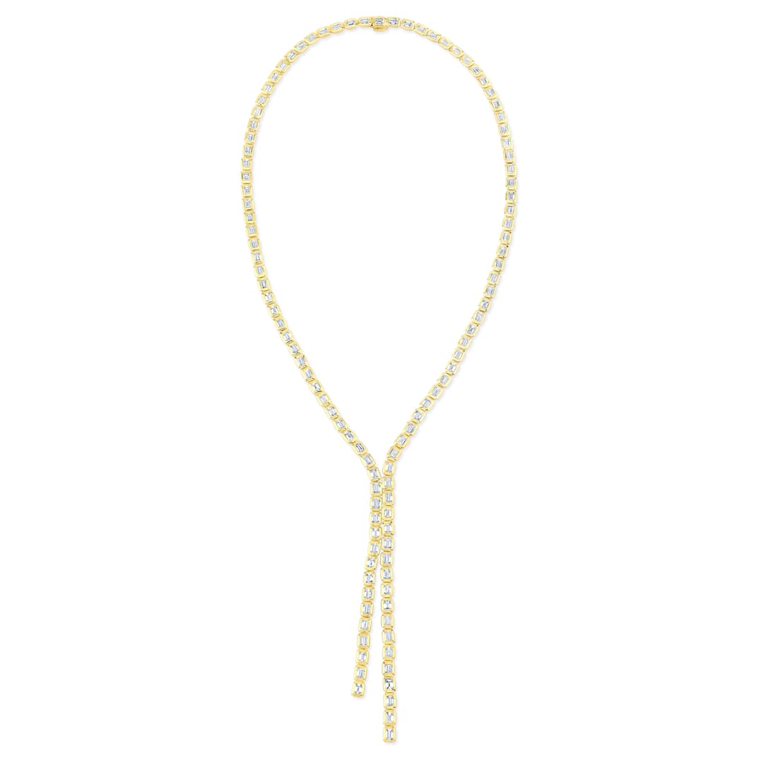 18K Yellow Gold Y Necklace