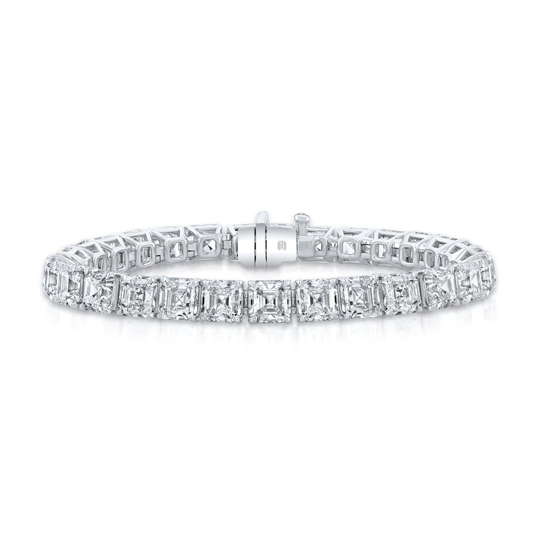 18K White Gold Diamond Line Bracelet