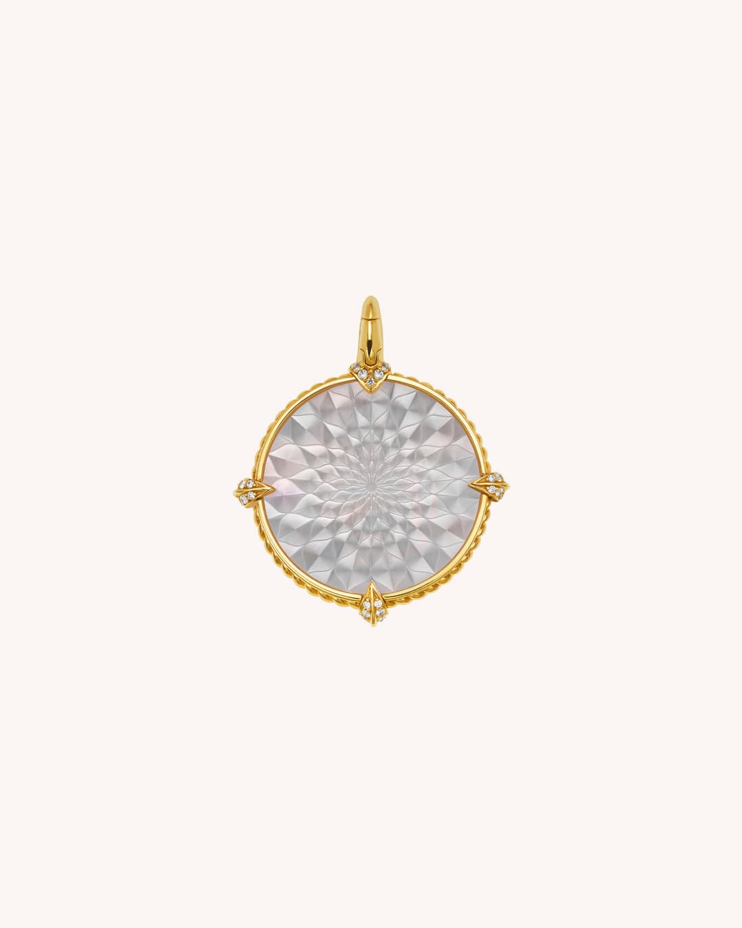 18K Yellow Gold Diamond Dolphin Pendant