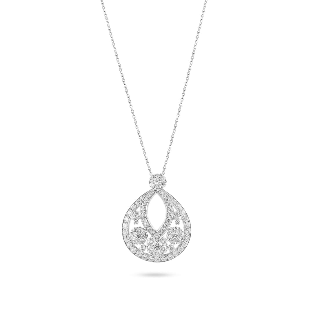 Platinum Diamond Snowflake Pendant