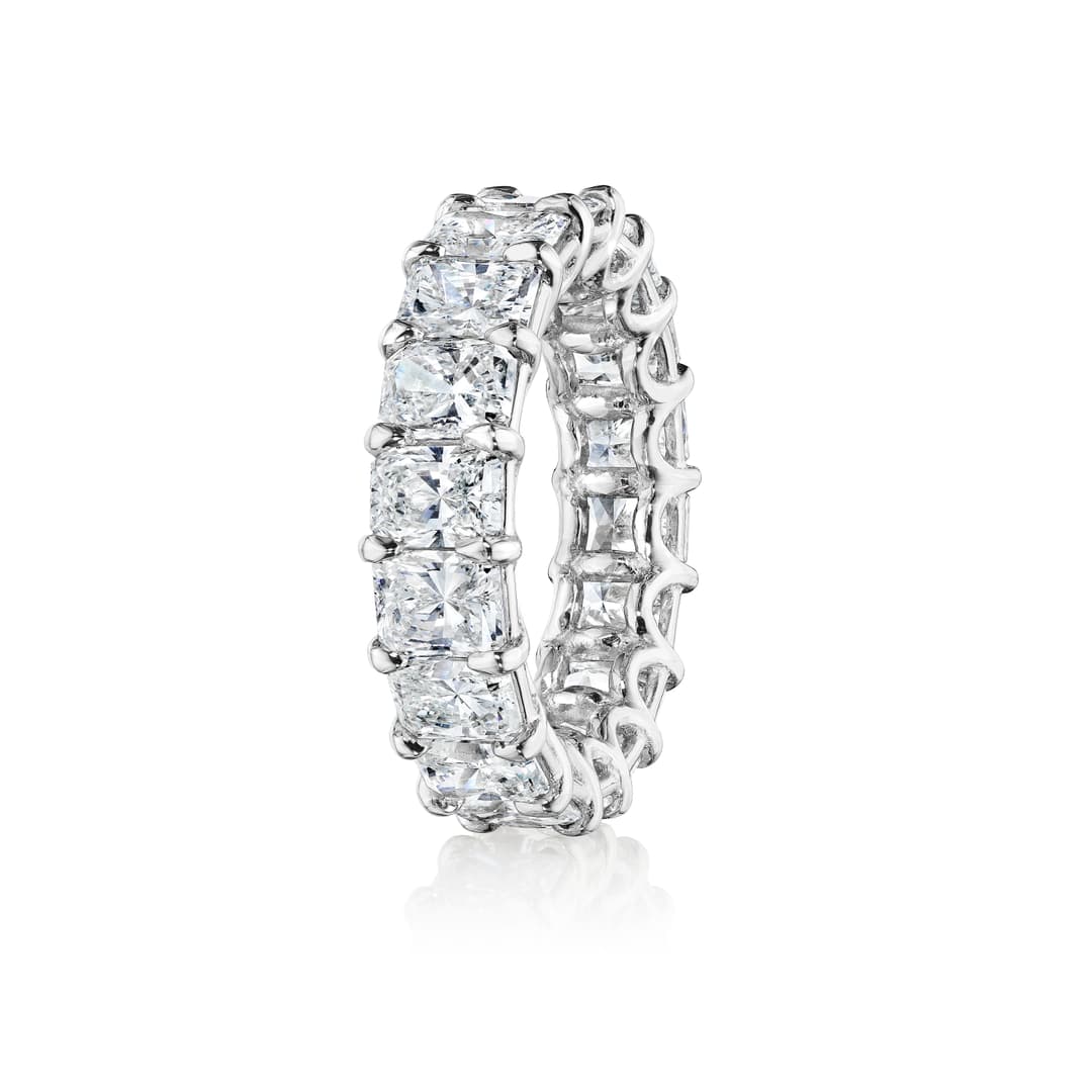 Platinum Radiant Diamond Eternity Band