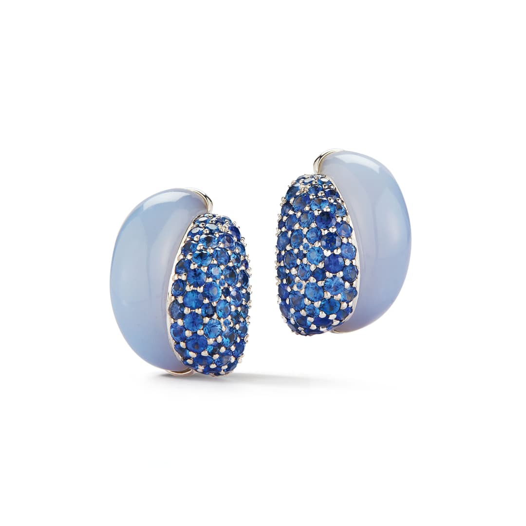 18K White Gold Silhouette Earrings