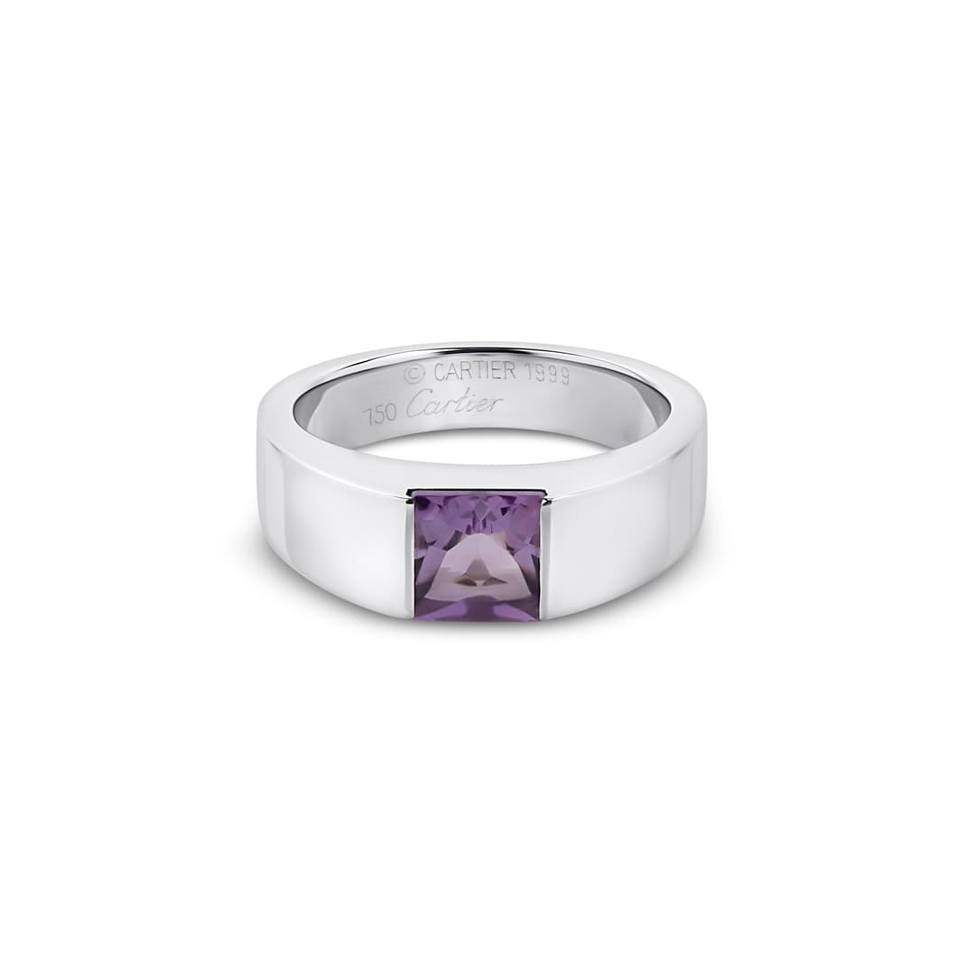 18K White Gold Amethyst Ring