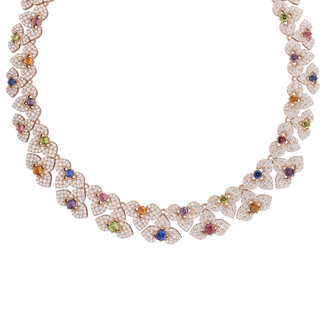 18K Rose Gold Diamond Carnival Necklace