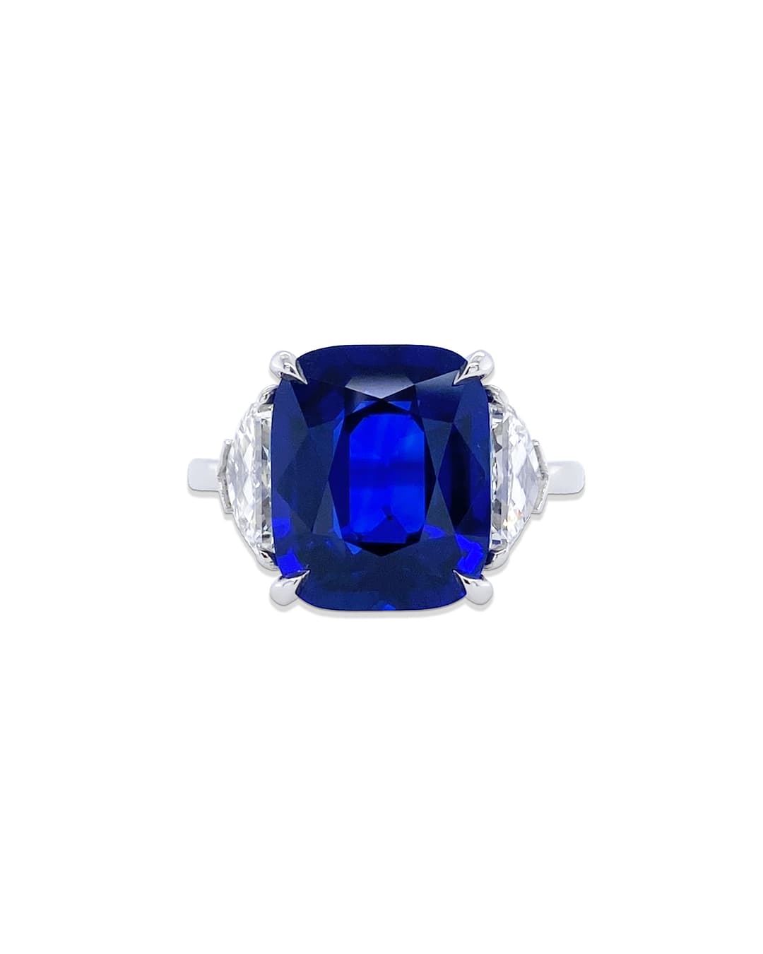 Platinum Sapphire Three-Stone Ring