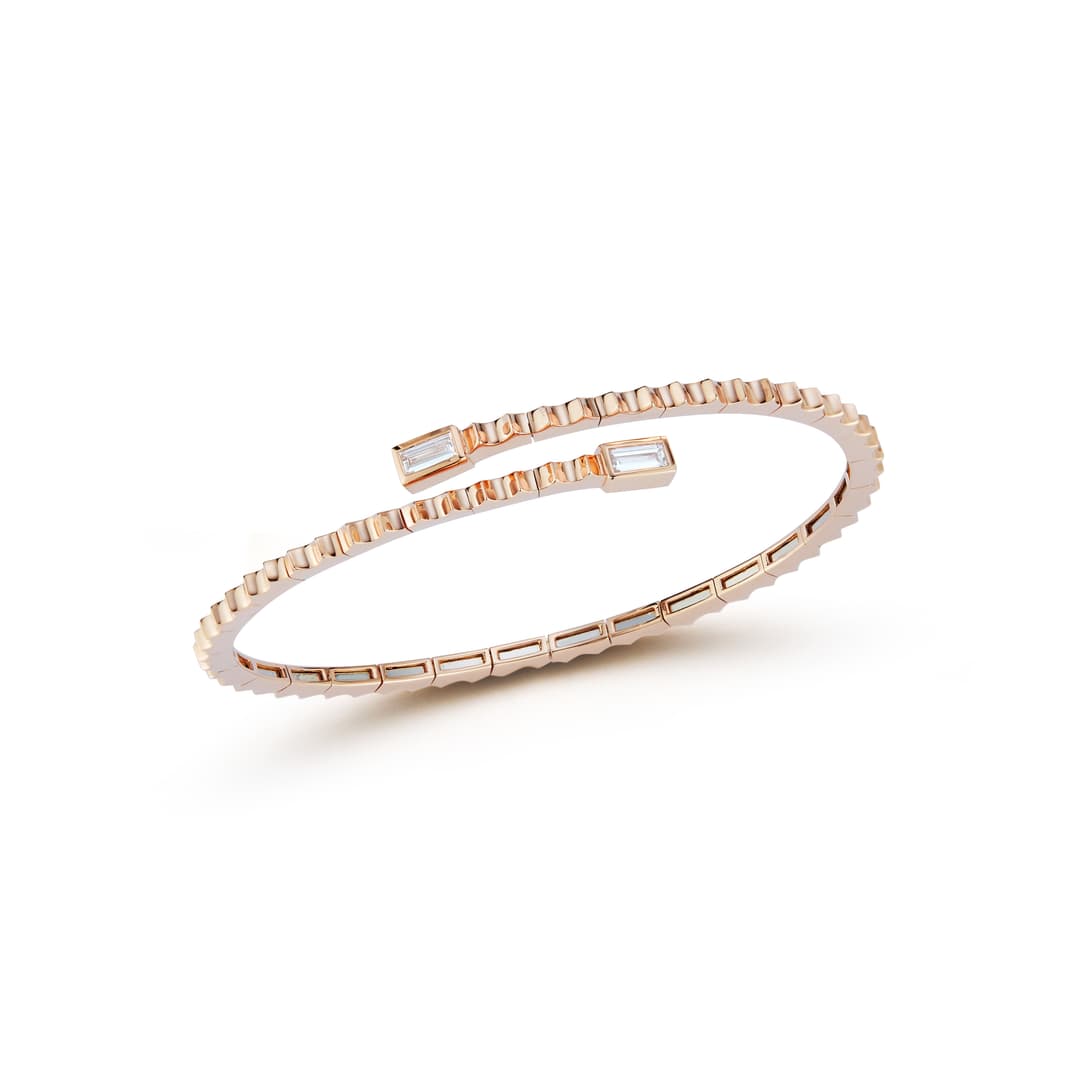 18K Rose Gold Bypass Bangle