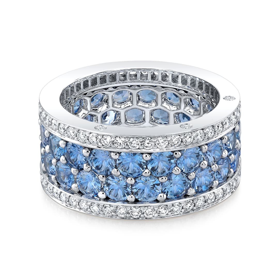 18K White Gold Eternity Band