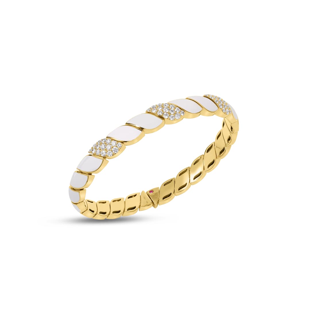 18K Yellow Gold Diamond San Marco Bangle