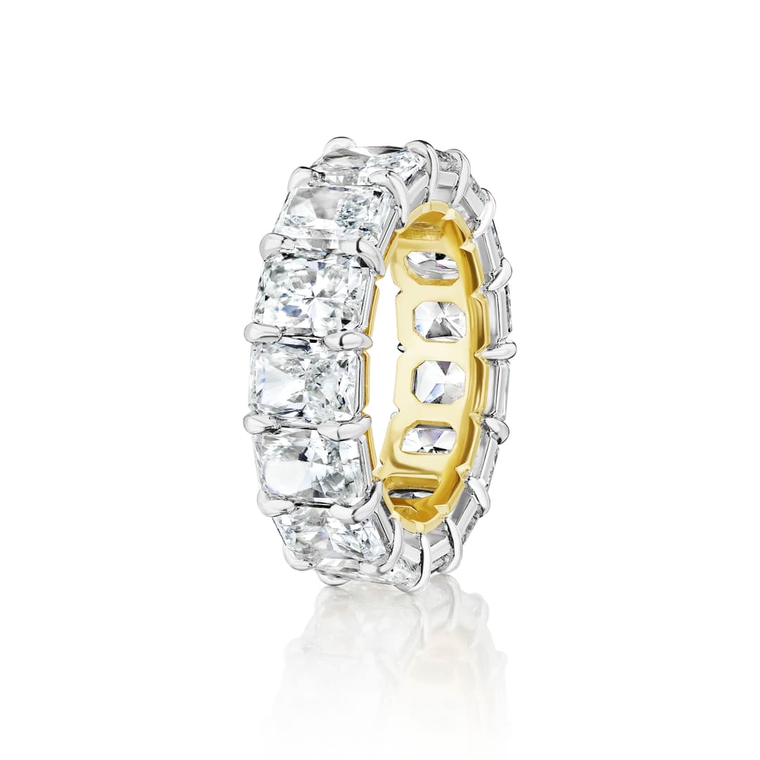 Platinum Radiant Diamond Eternity Band