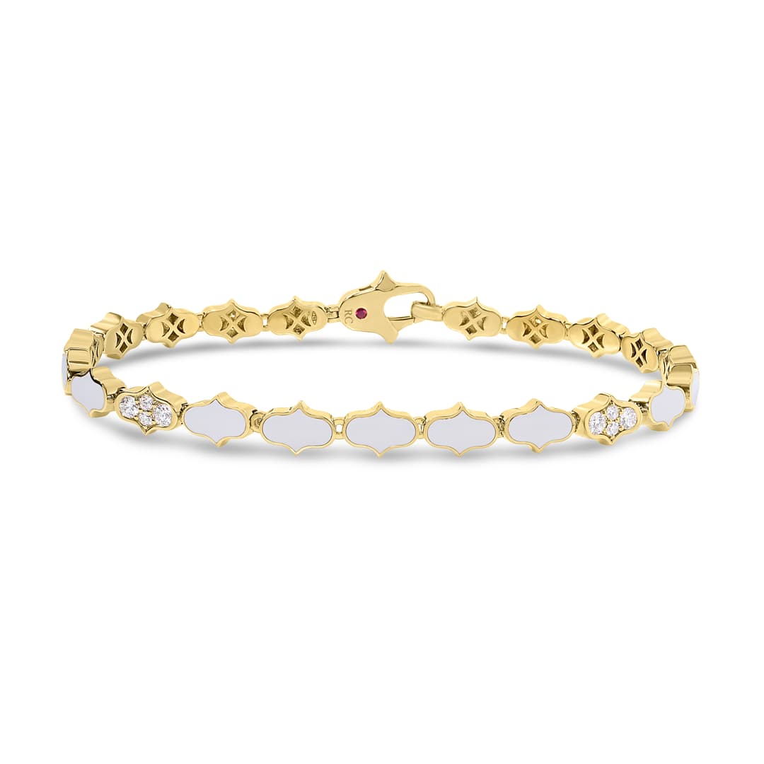 18K Yellow Gold Diamond Cobra Bracelet