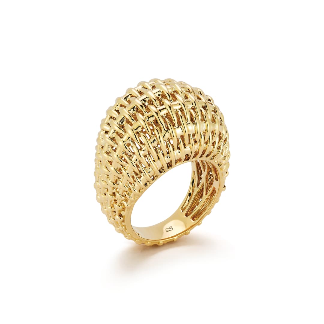 18K Yellow Gold Lightship Dome Ring