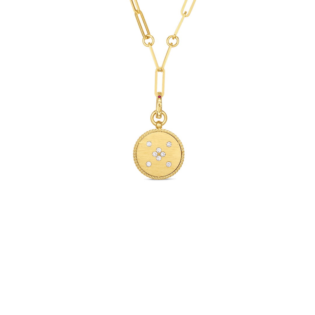 18K Yellow Gold Venetian Diamond Necklace