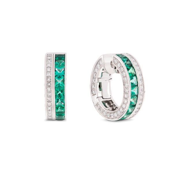 Robert Procop Emerald & Diamond Masterpiece Clutch Earrings