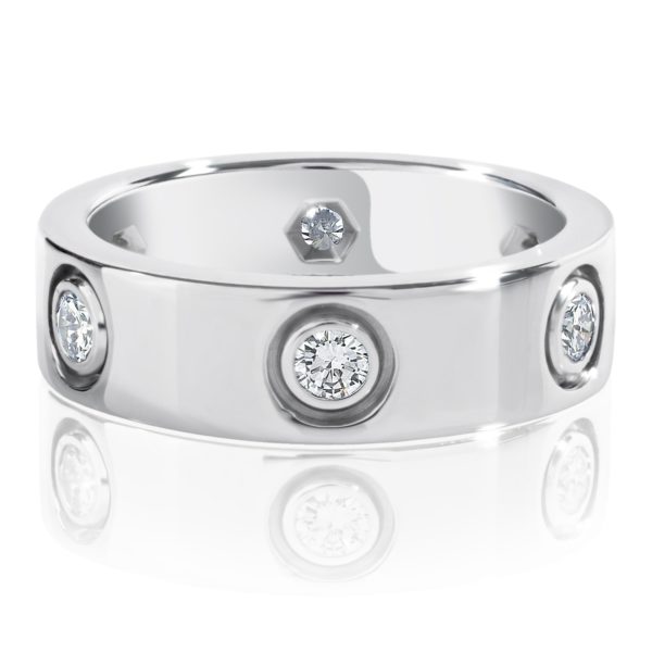 Cartier 18K White Gold Diamond Love Ring
