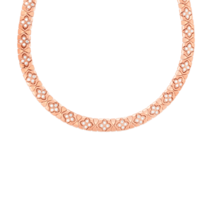 Roberto Coin 18k Rose and White Gold Princess Flower Necklace.