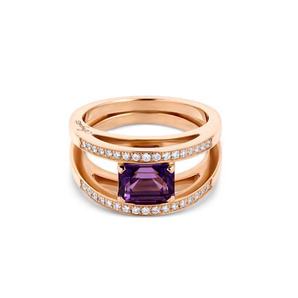 Yamron Estate 18K Rose Gold Diamond Ring