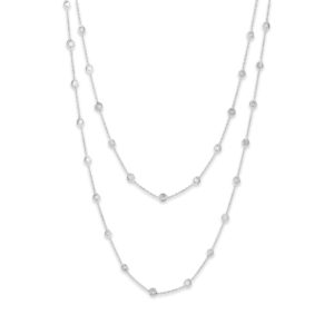Yamron Collection 14K White Gold Diamond By The Yard Necklace