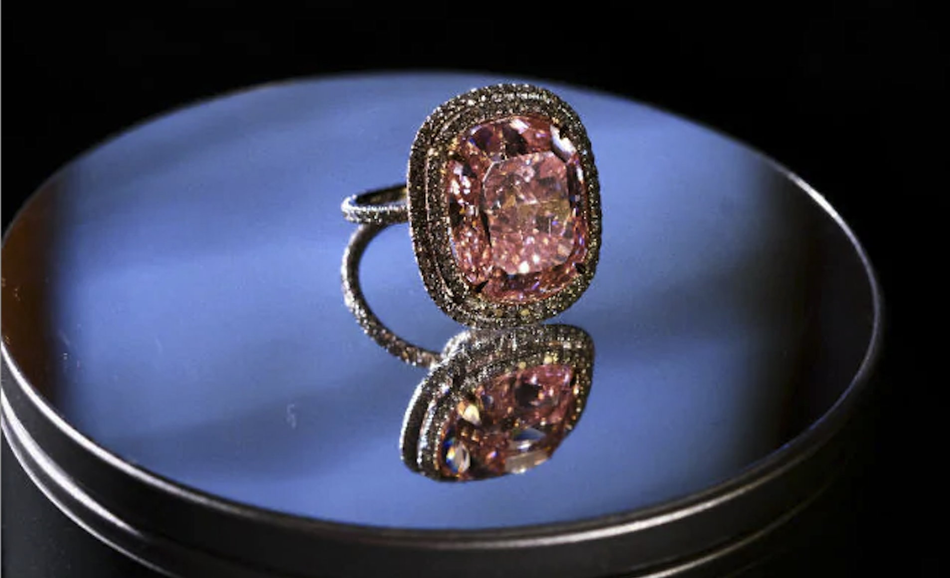 Rare NATURAL Color Fancy Deep Orangy-Pink Diamond Engagement Ring
