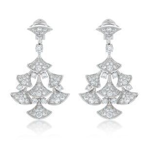 Bvlgari 18K White Gold Diamond Diva Earrings