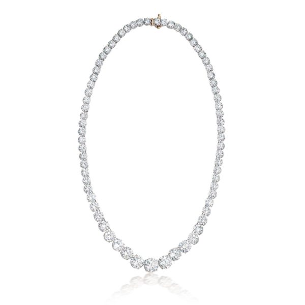 Yamron Collection Platinum Diamond Riviera Necklace