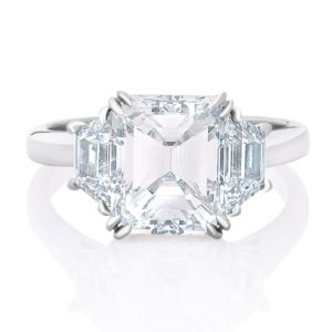 Yamron Collection Platinum Diamond 3 Stone Ring