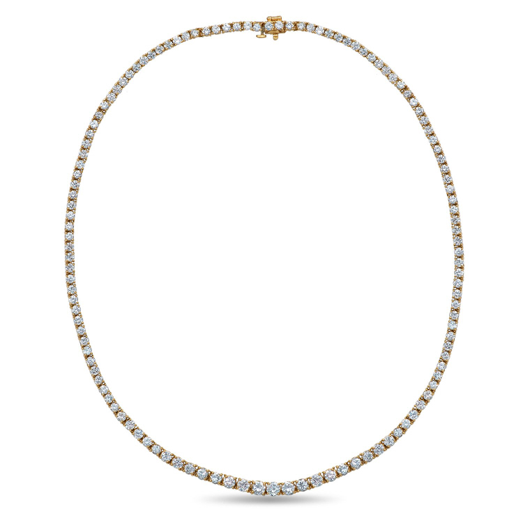 14k Yellow Gold 3.96ctw Diamond Riviera Necklace - MFJ396YG – Moyer Fine  Jewelers