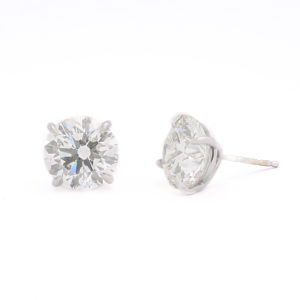 Yamron Collection 14K White Gold Round Diamond Stud earrings