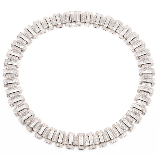 Yamron Collection 18K White Gold Diamond Necklace