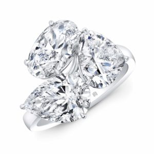 Rahaminov Platinum & Diamond Triple Threat Ring