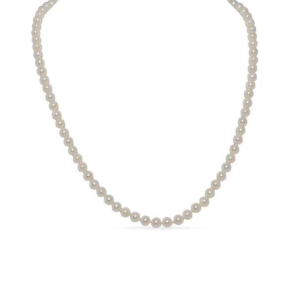 Yamron Estate 18k white pearl necklace