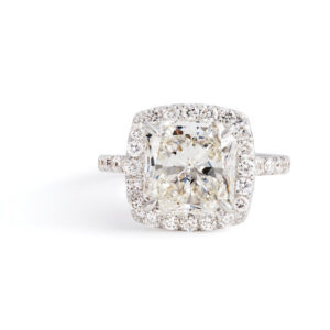 Yamron Collection 18k White Gold Diamond Halo Ring