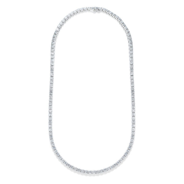 Yamron Collection 14K White Gold Diamond Riviera Necklace