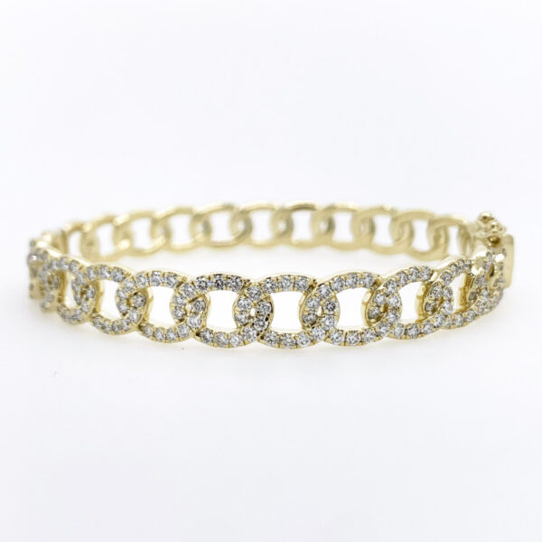 Yamron Collection 14K Yellow Gold Diamond Link Bracelet