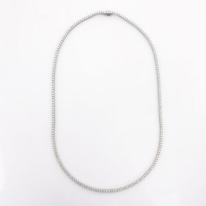 Yamron Collection 18K White Gold Diamond Riviera Necklace