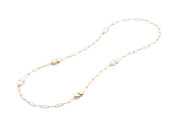 Vhernier 18K Rose Gold Mother of Pearl Link Necklace