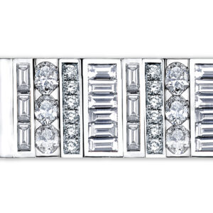 Robert Procop Platinum Diamond Wide Bracelet