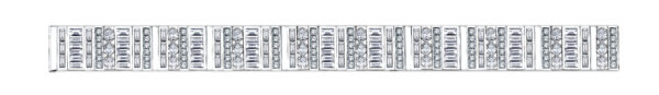Robert Procop Platinum Diamond Wide Bracelet