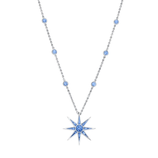 Robert Procop Platinum Diamond Sapphire Pendant