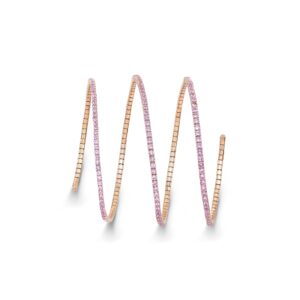 Yamron Collection 18K Rose Gold Pink Sapphire Coil Bracelet