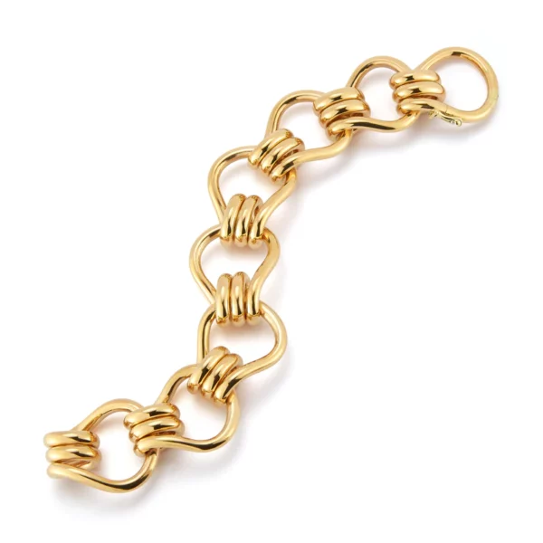 Seaman Schepps 18K Yellow Gold Diamond Mousetrap Bracelet