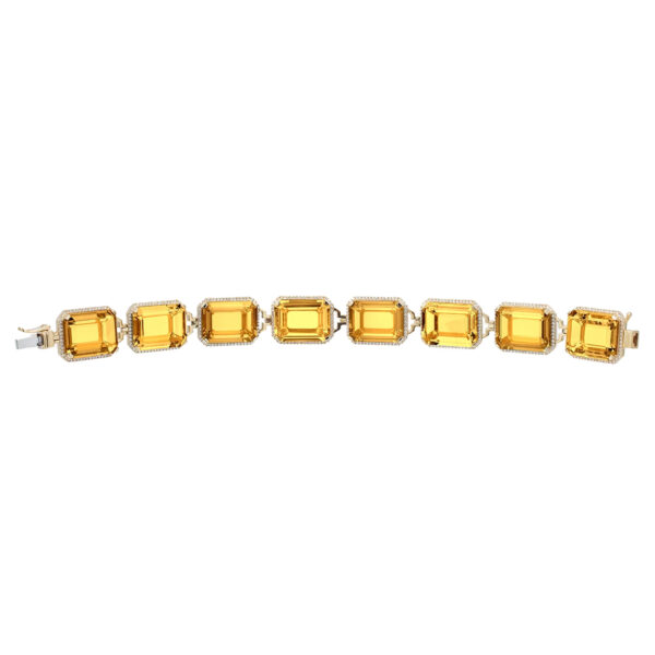 Goshwara 18K Yellow Gold Diamond Citrine Bracelet