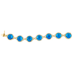 Goshwara 18K Yellow Gold London Blue Sugarloaf Bracelet