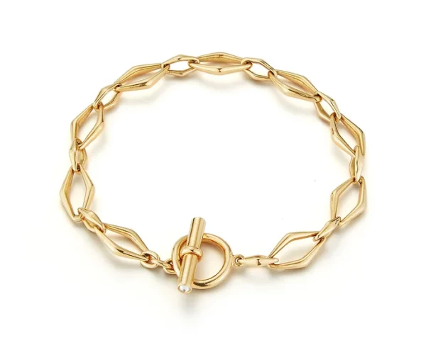Parulina 18K Yellow Gold Hanging On Toggle Bracelet
